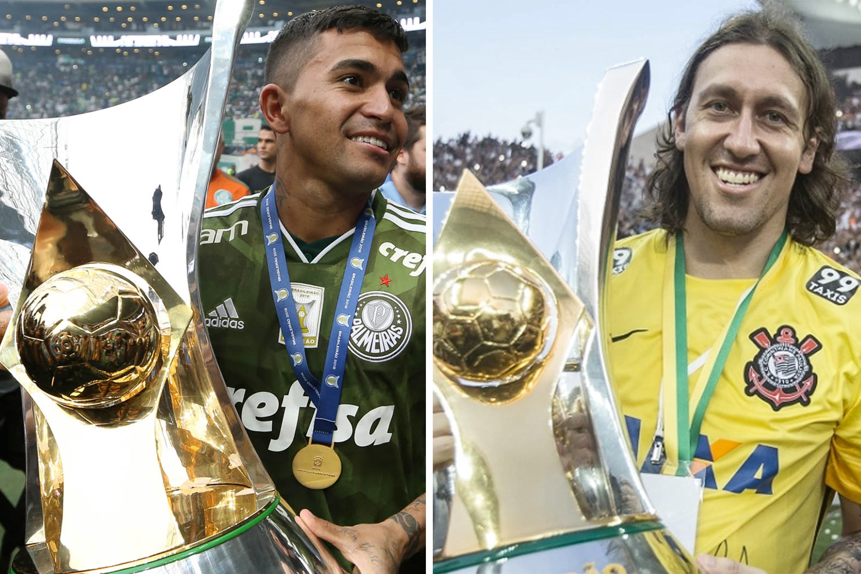 Dudu do Palmeiras e Cássio do Corinthians