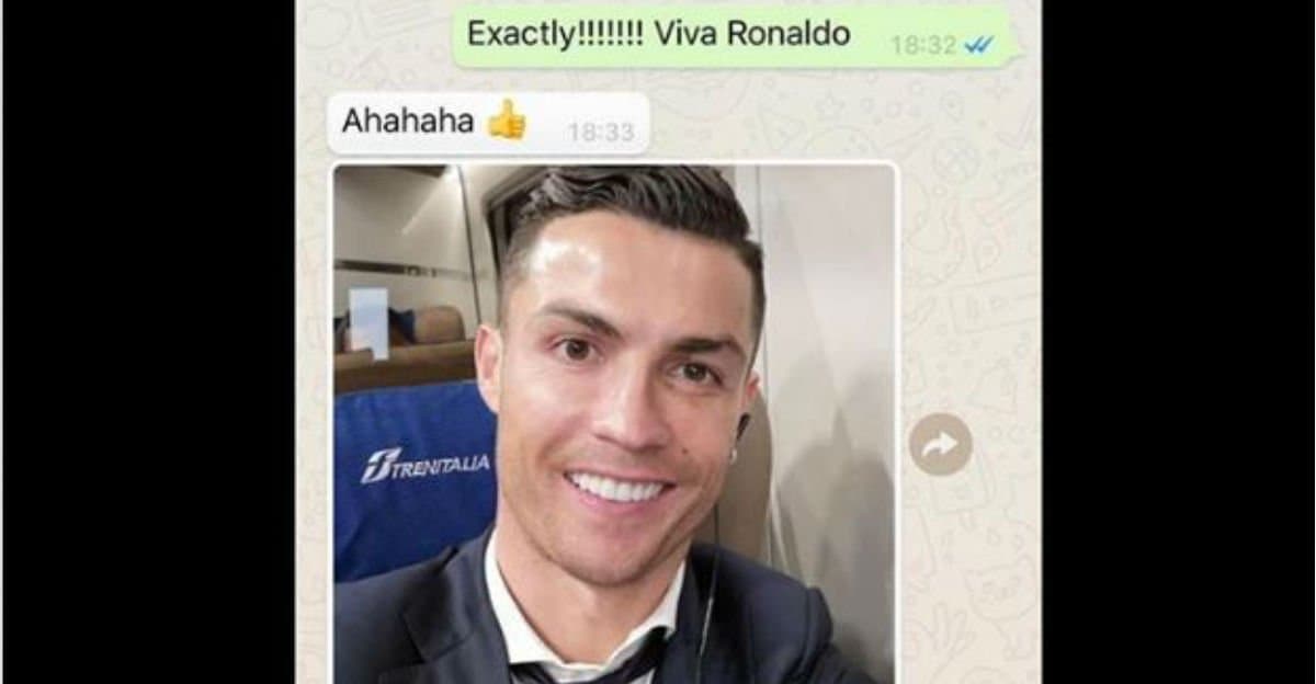 A conversa entre Cristiano e Evra na rede social