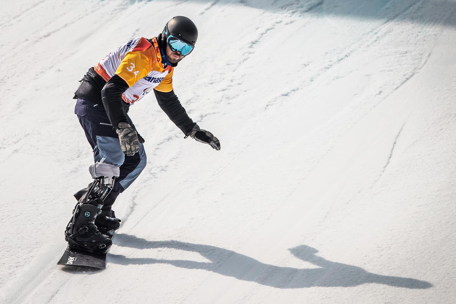 O brasileiro André Cintra durante os Jogos Paralímpicos de Inverno, em Pyeongchang