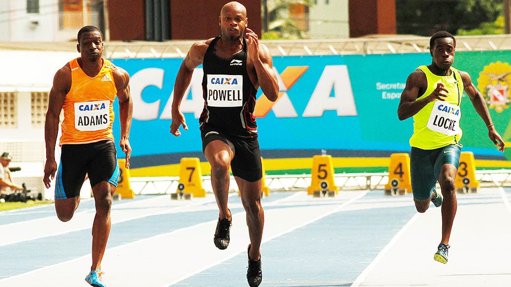GP Brasil de 2014: o jamaicano Asafa Powell venceu a prova dos 100m rasos
