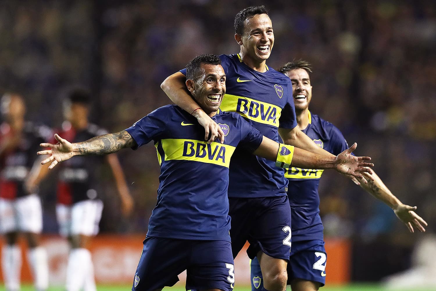 O atacante Tévez, do Boca Juniors