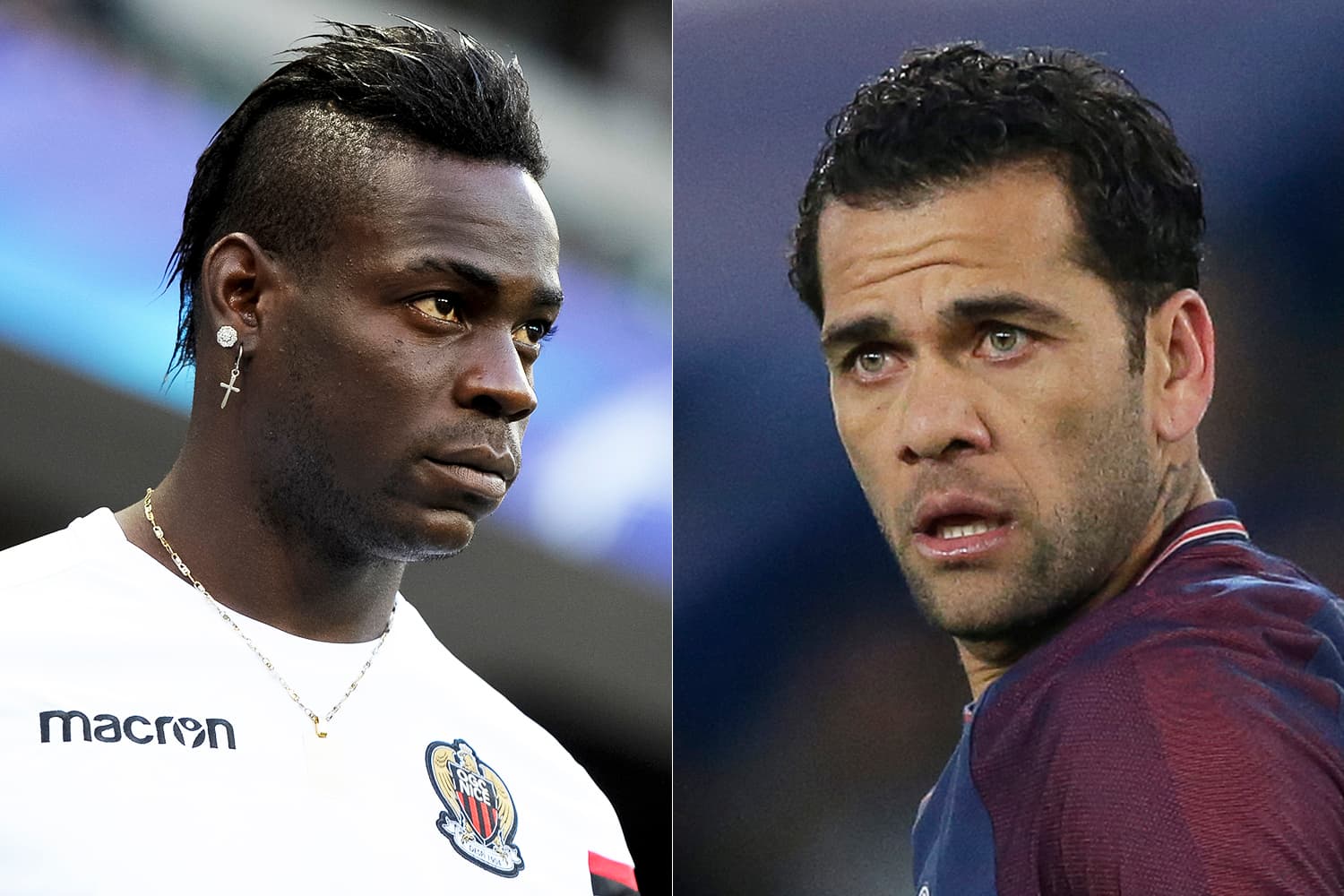 Mario Balotelli e Daniel Alves