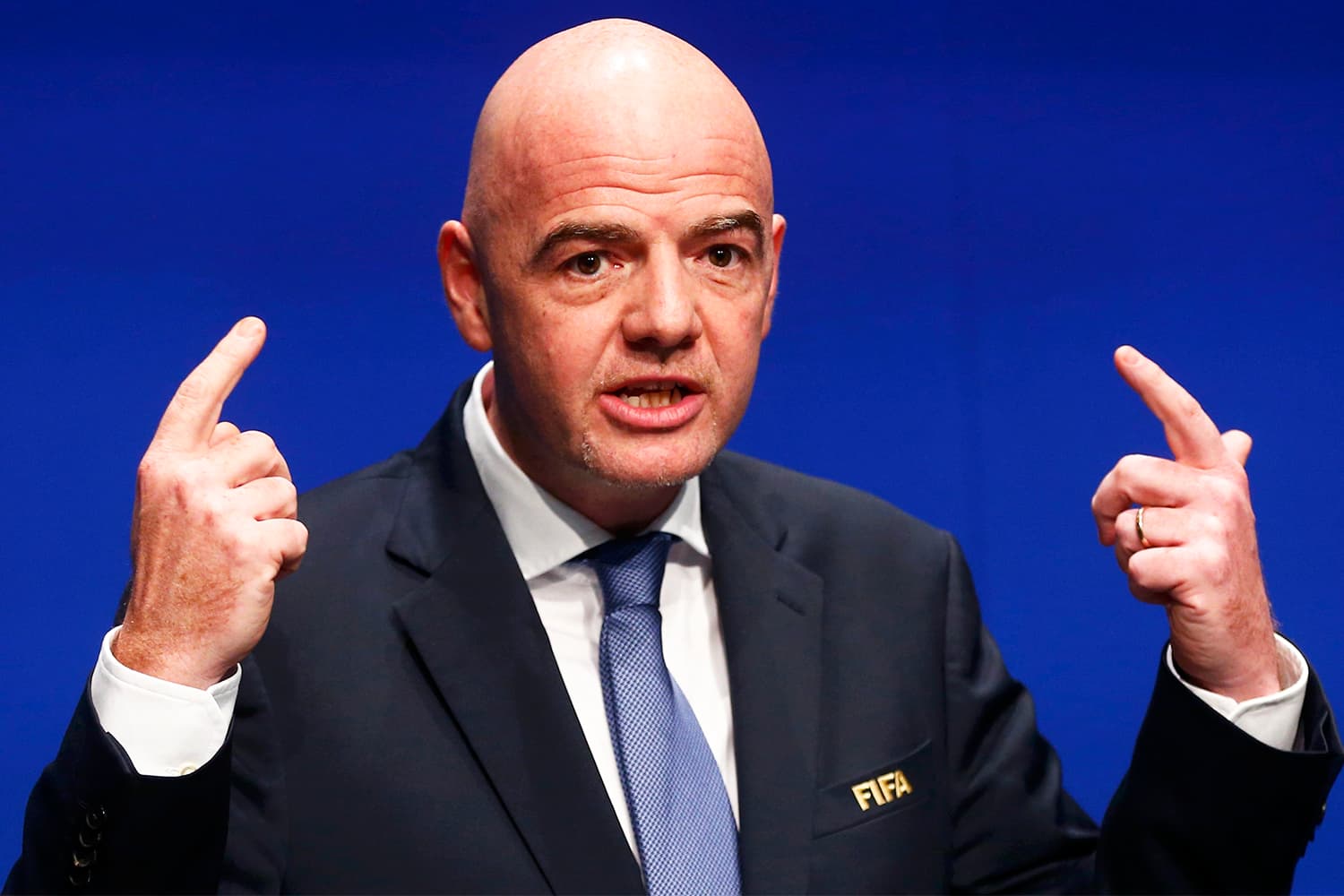 O presidente da FIFA, Gianni Infantino, durante coletiva de imprensa na sede da entidade, em Zurique, na Suíça - 10/01/2017
