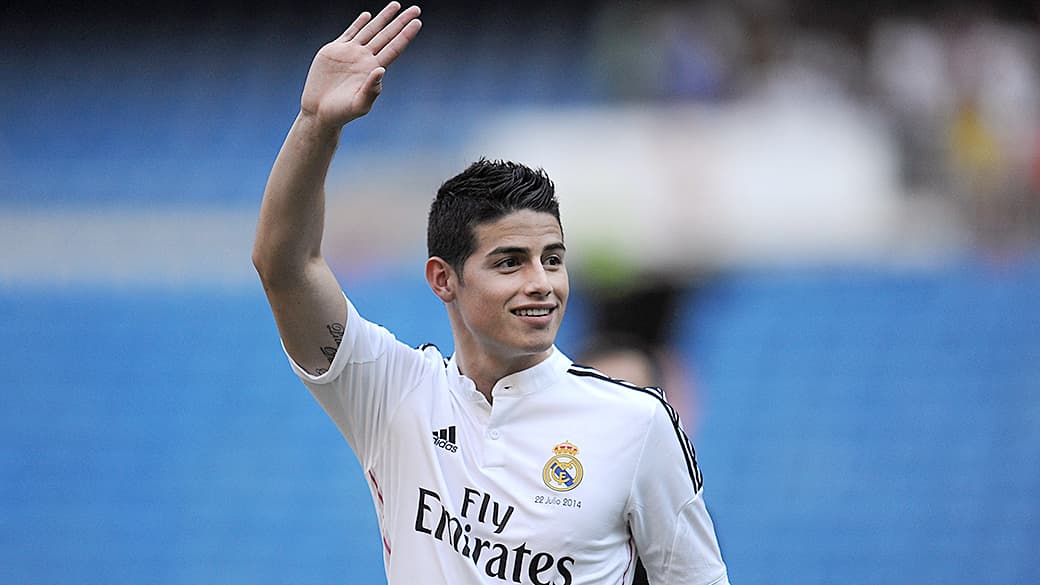 O colombiano James Rodríguez é apresentado no Real Madrid