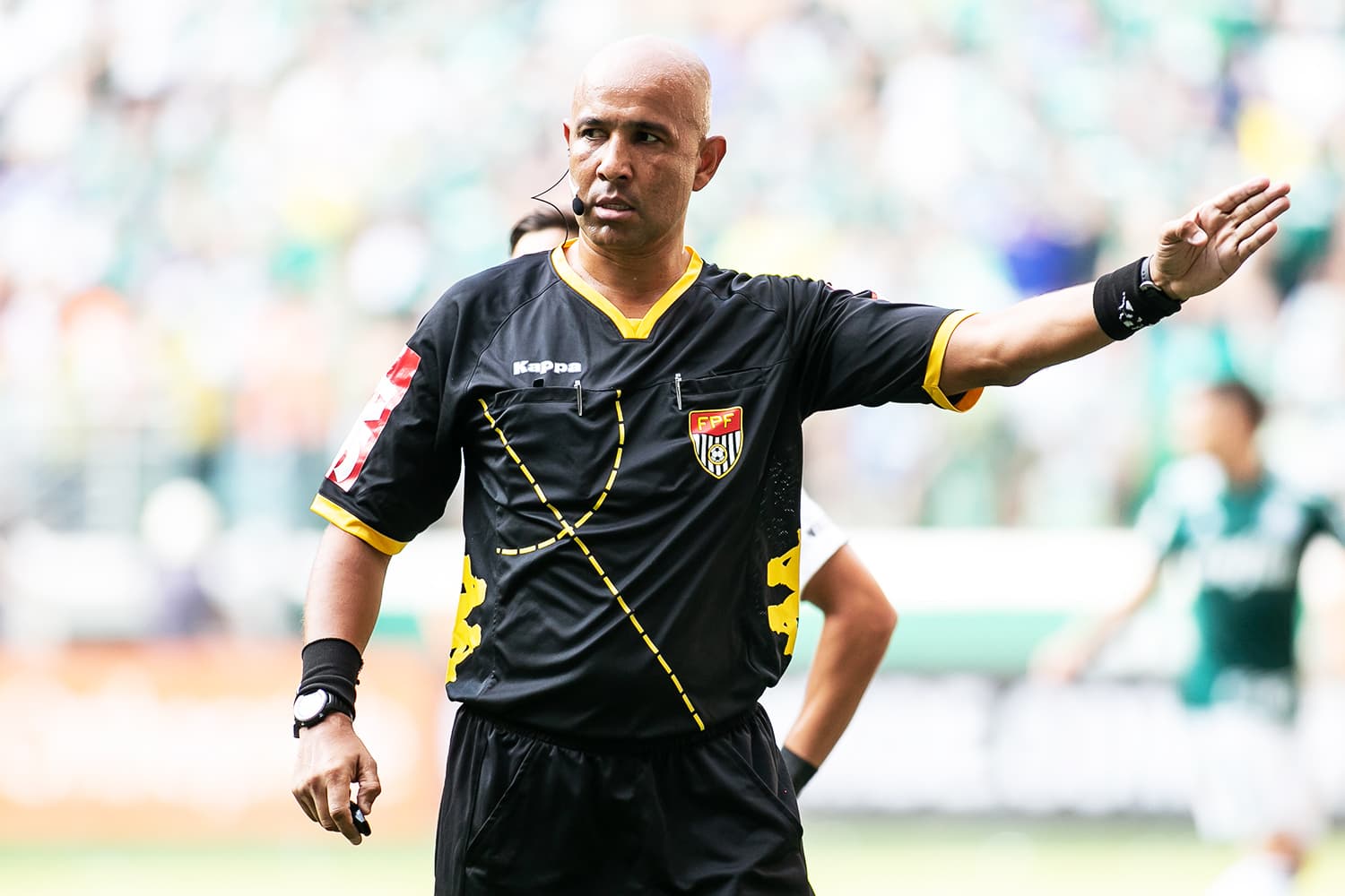 Marcelo Aparecido Ribeiro de Souza, árbitro da final do Campeonato Paulista, disputada entre Palmeiras e Corinthians - 08/04/2018