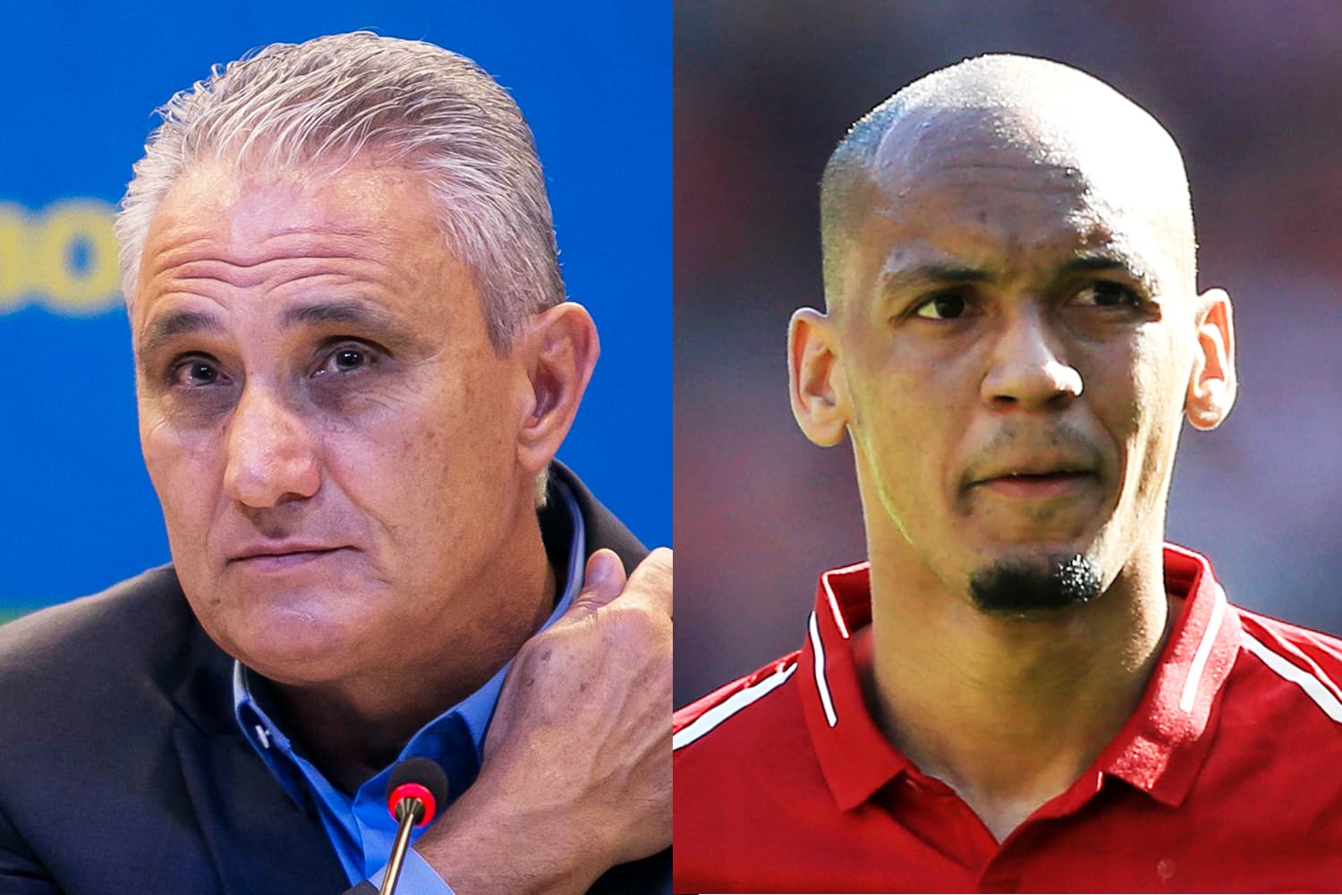 Tite, técnico da Seleção Brasileira e Fabinho, jogador do Liverpool