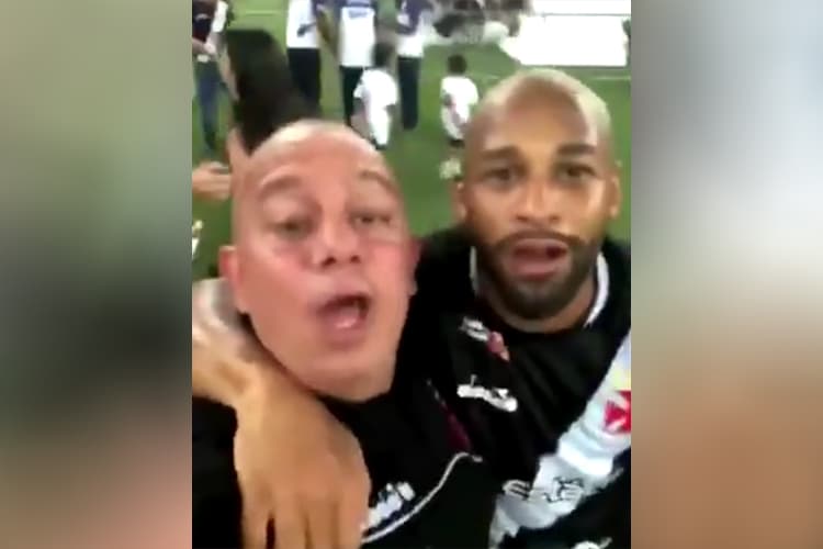 Fellipe Bastos canta frases homofóbicas durante comemoração do título do Vasco