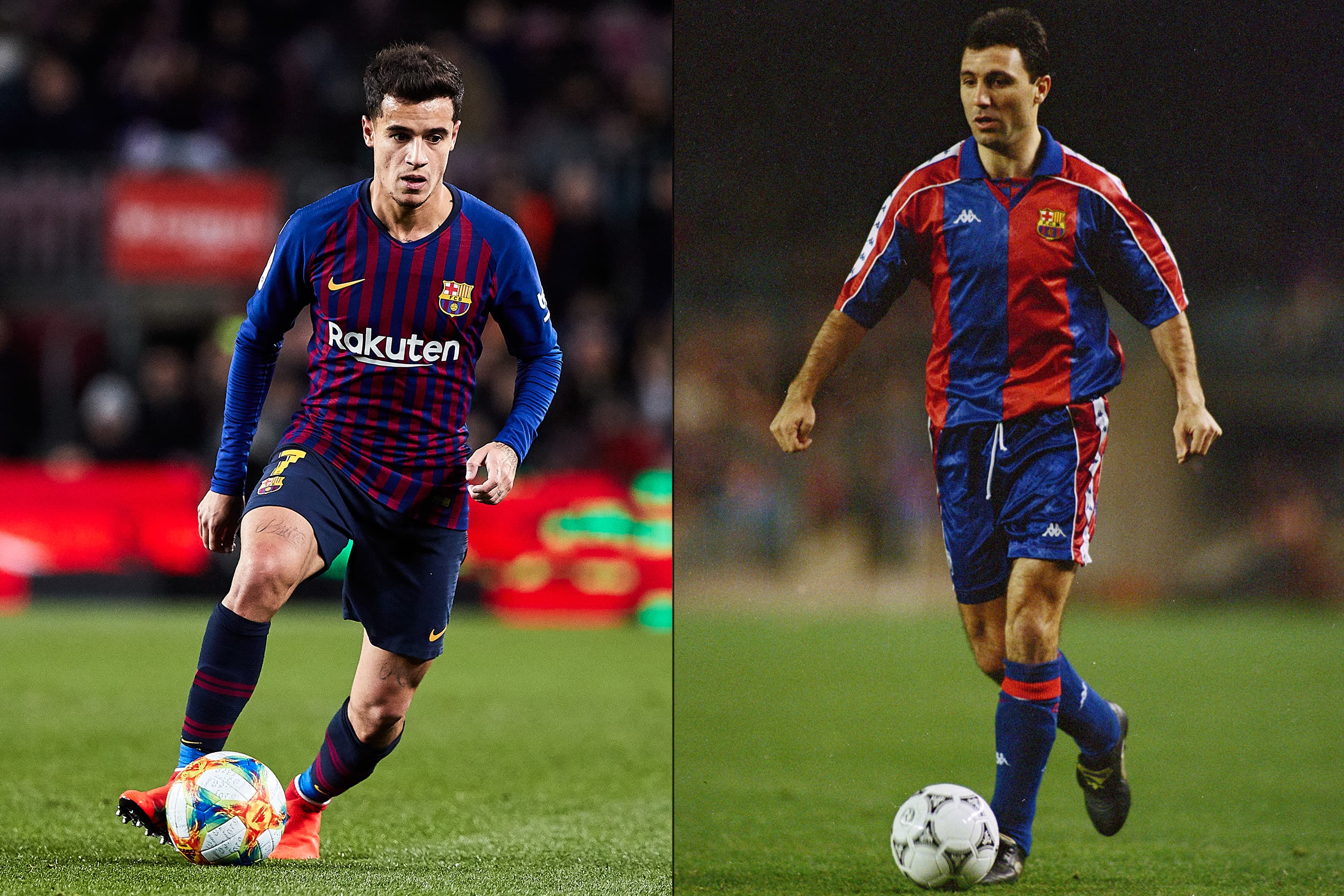 Philippe Coutinho e Hristo Stoichkov
