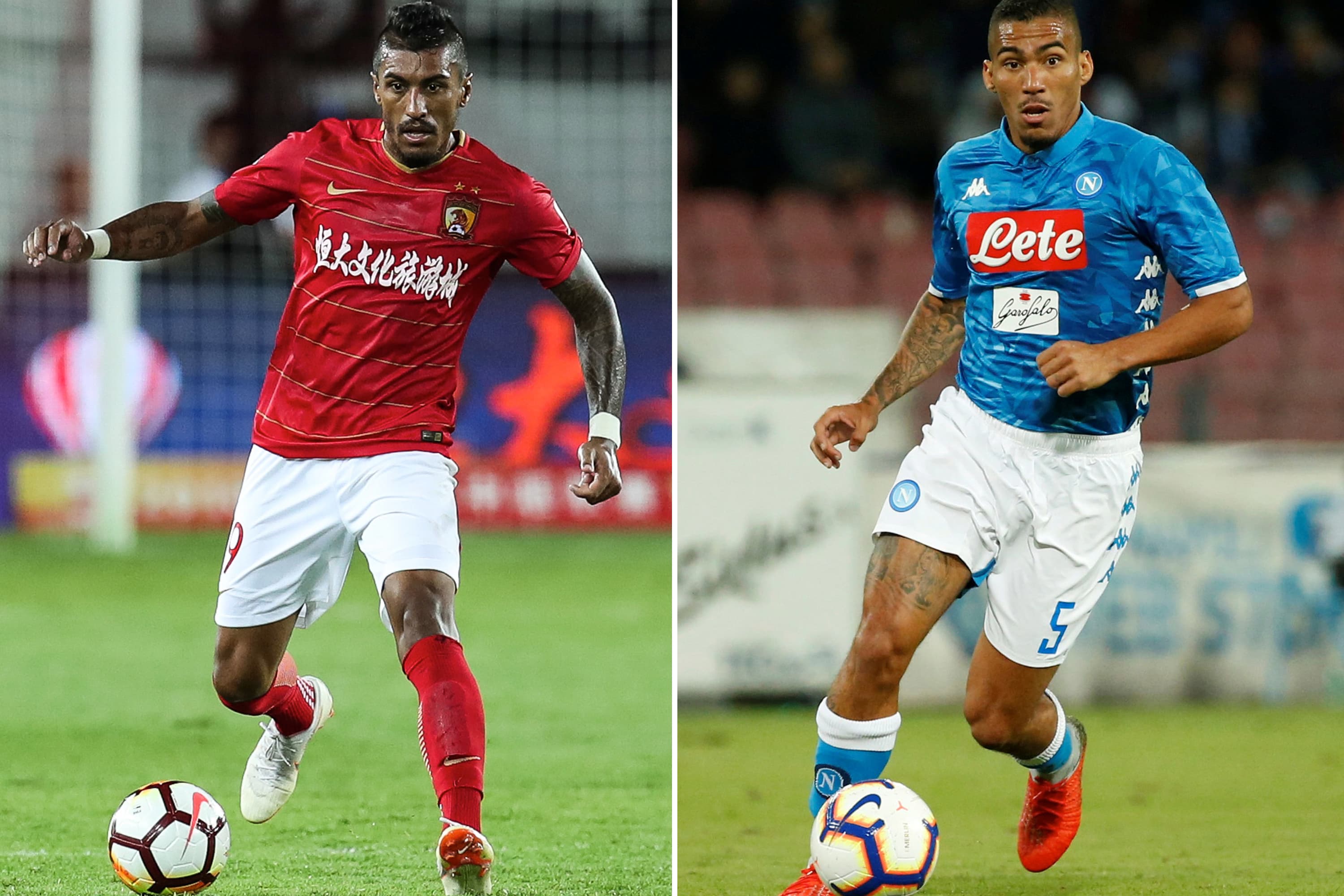 Paulinho (Guangzhou Evergrande) e Allan (Napoli)