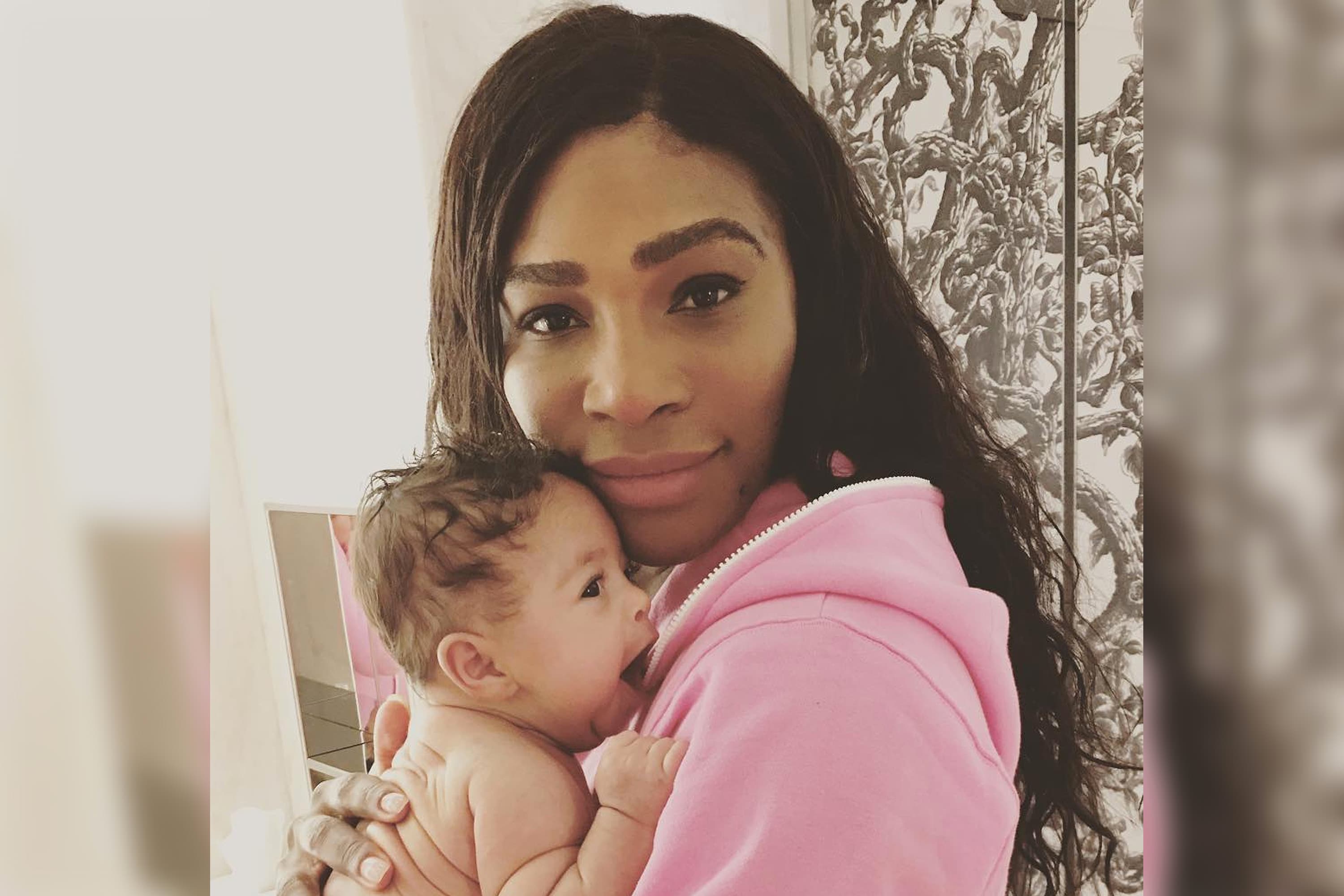 Serena Williams com sua filha