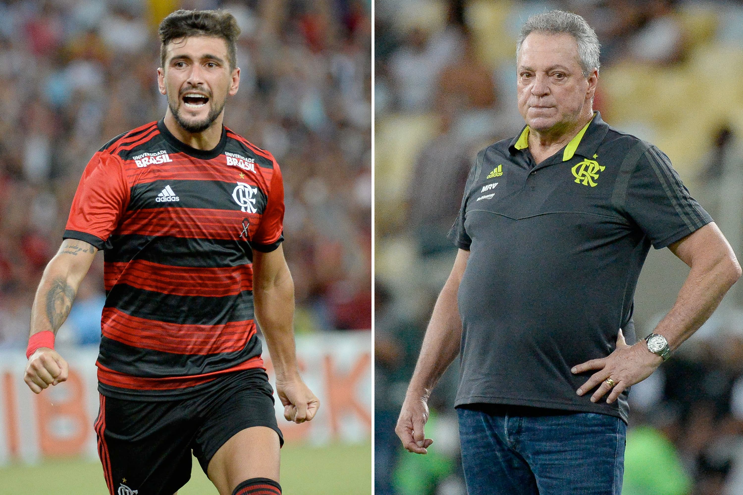 Arrascaeta e Abel Braga