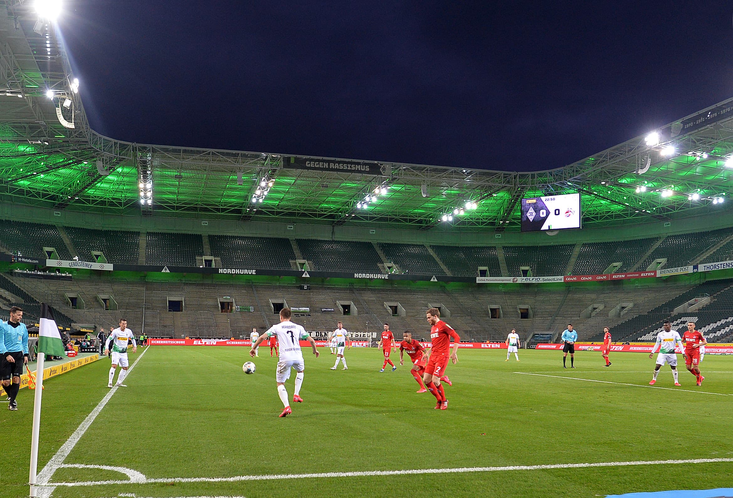 Último jogo do Borussia Moenchengladbach diante do Colônia foi realizado com portões fechados