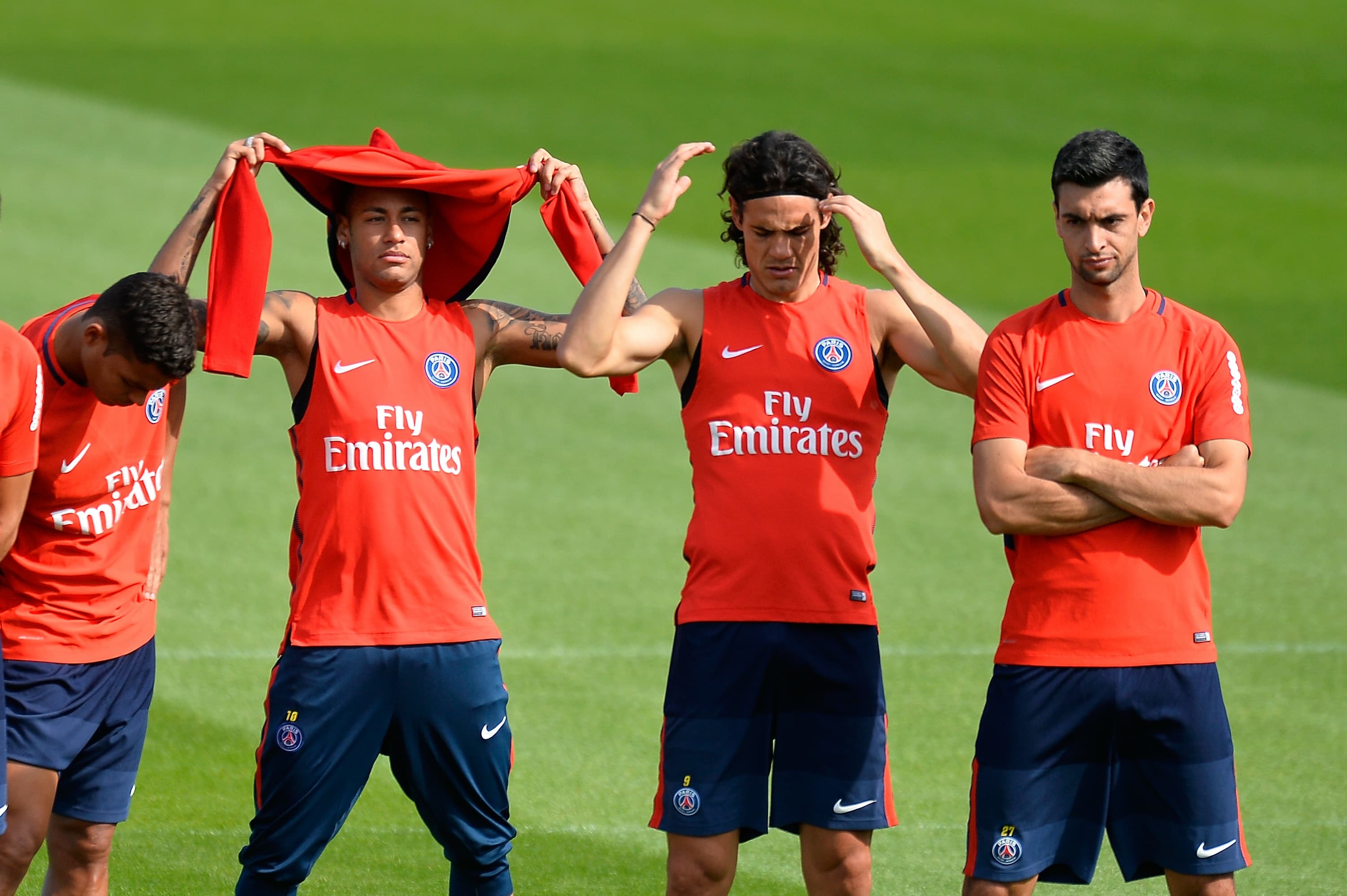 Thiago Silva, Neymar, Cavani e Pastore