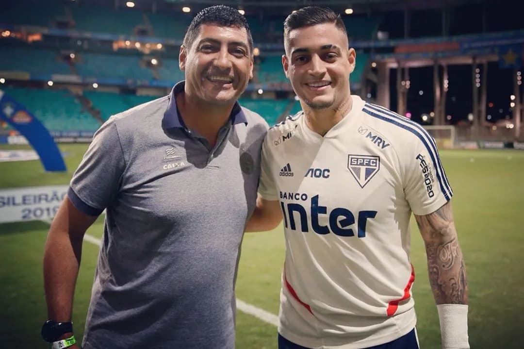 Jean pai e Jean filho, antes de partida entre Bahia e São Paulo na Fonte Nova