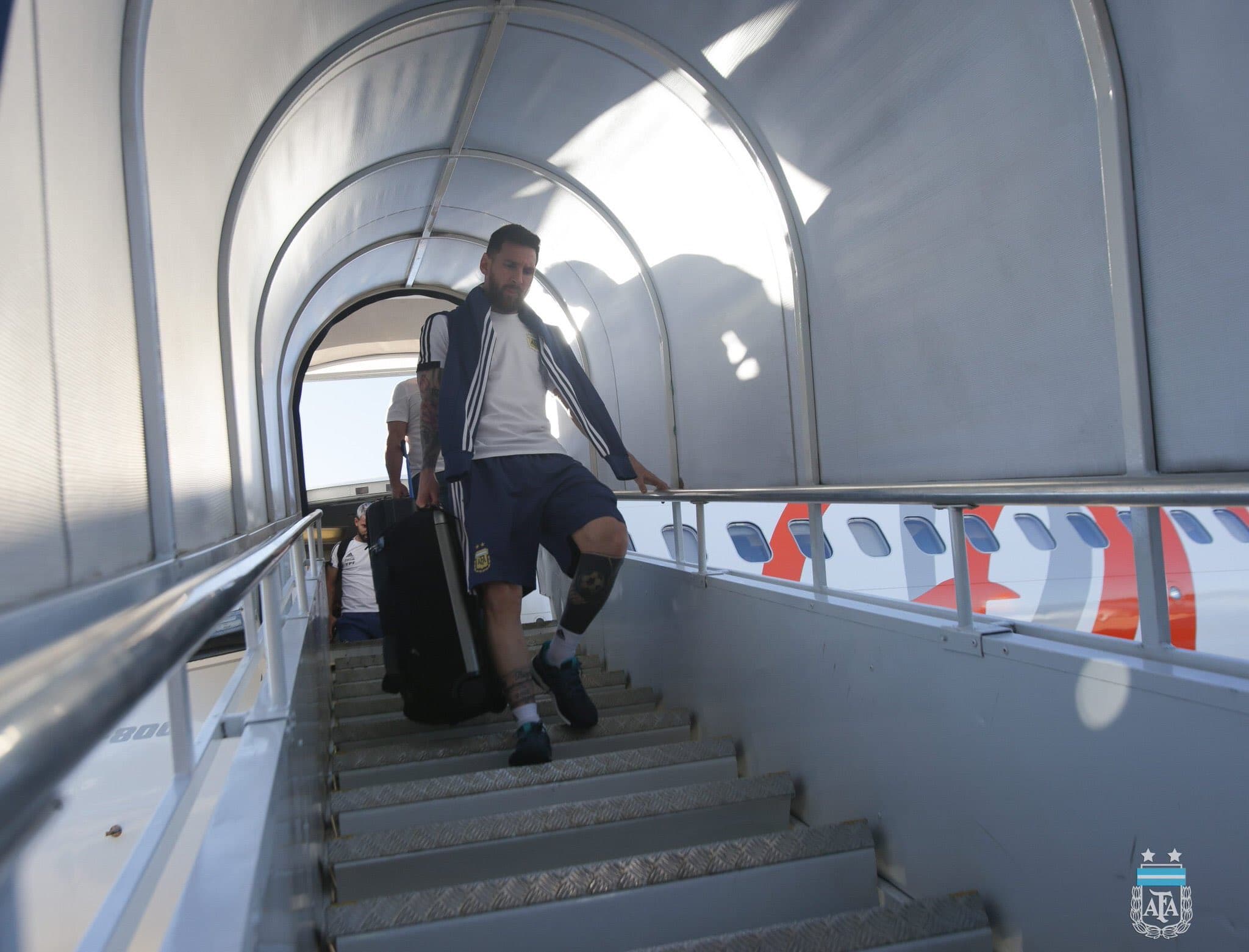 Lionel Messi desembarcou em BH nesta tarde