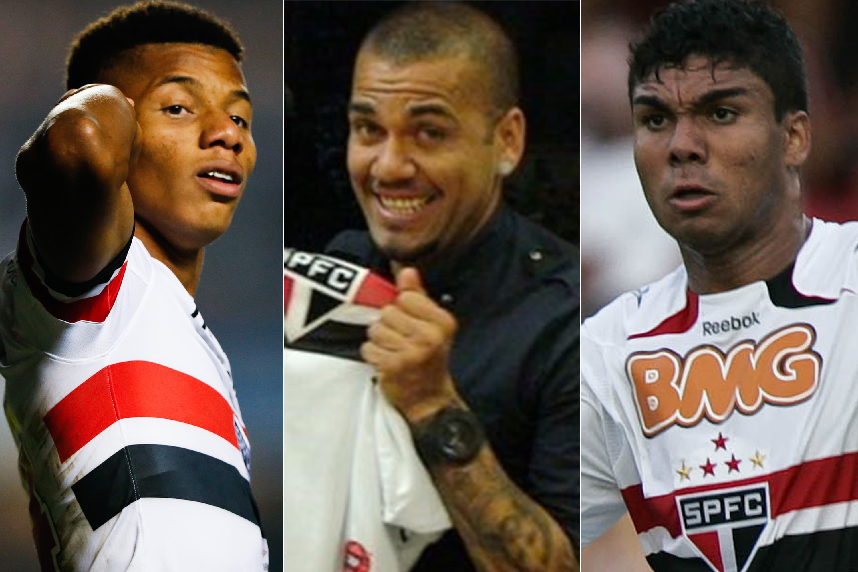 David Neres, Daniel Alves e Casemiro