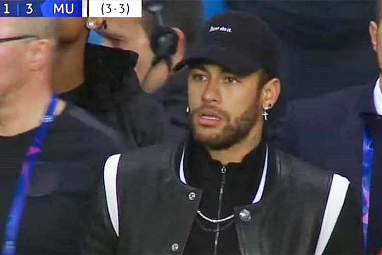 Neymar após a eliminação do PSG da Liga dos Campeões da Europa