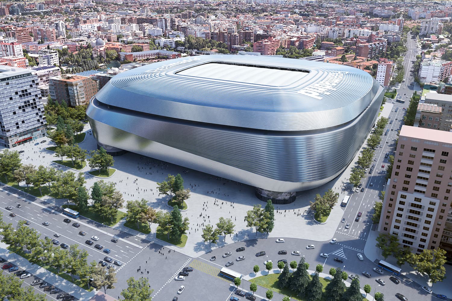 Maquete da reforma do estádio Santiago Bernabéu