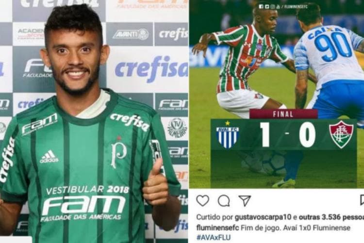 Scarpa curtiu postagem no Instagram do Fluminense
