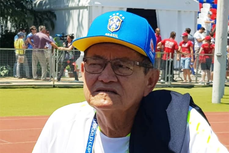 Coronel Nunes durante papo com jornalistas em Sochi