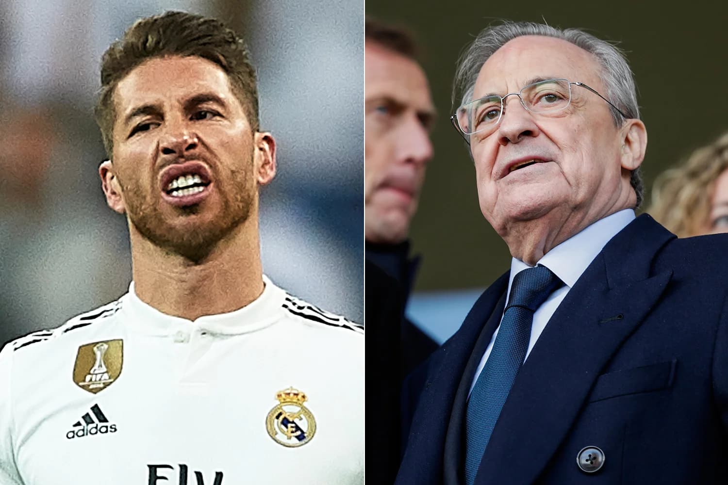 Sergio Ramos e Florentino Pérez