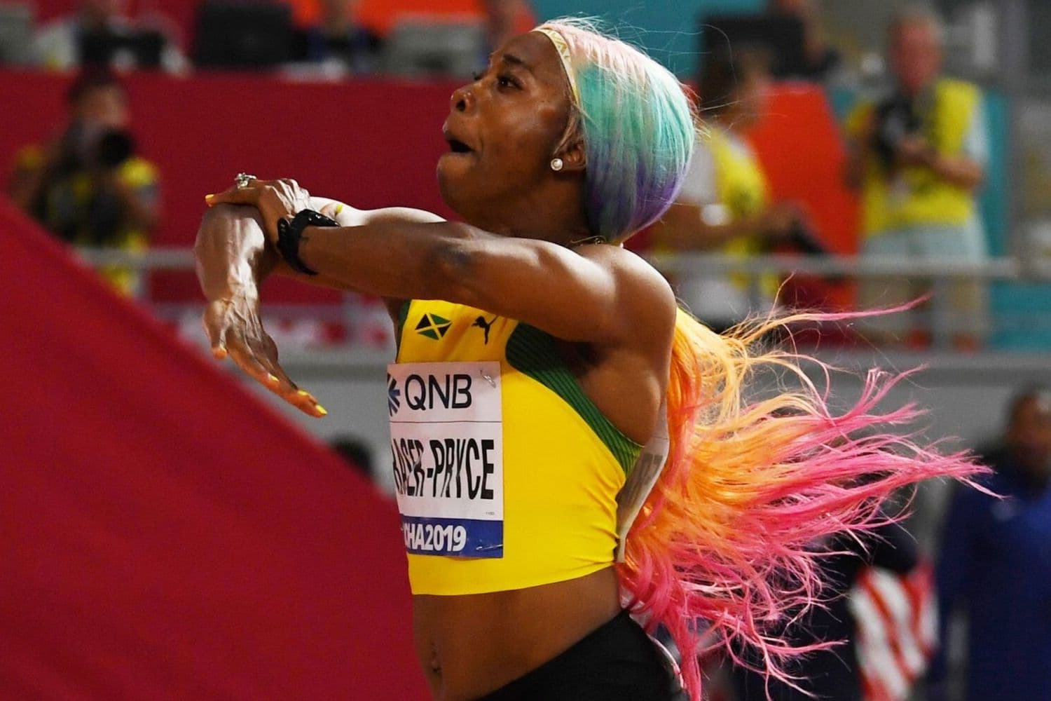 A velocista Shelly Ann Fraser-Pryce chegou ao seu quarto título na prova