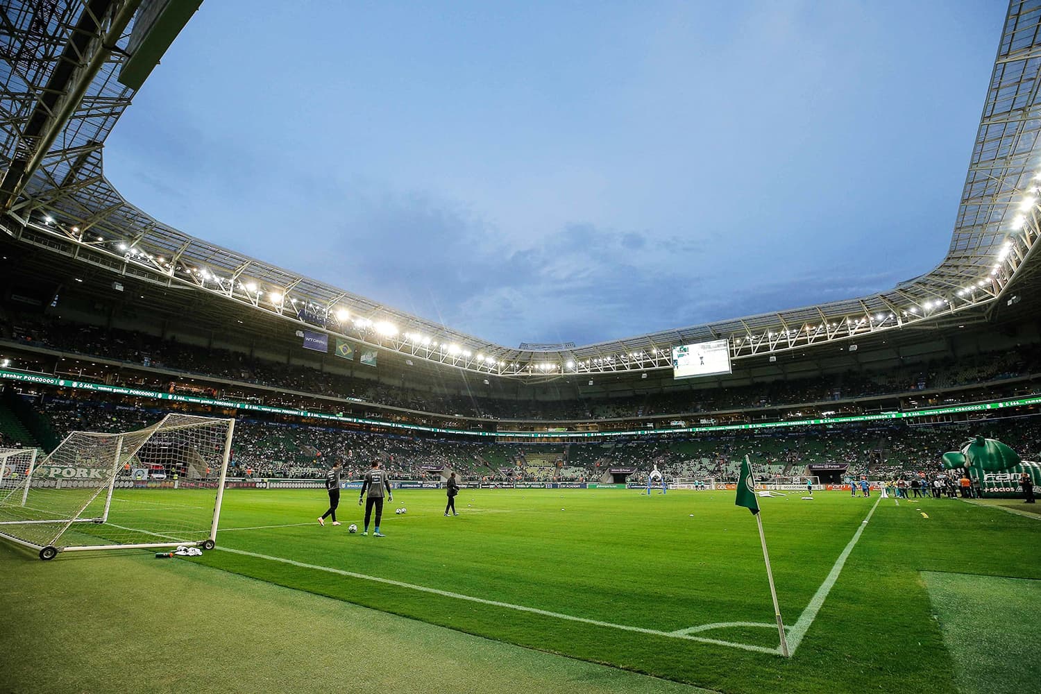 Vista geral do gramado do Allianz Parque, localizado na zona oeste da capital paulista – 03/11/2018
