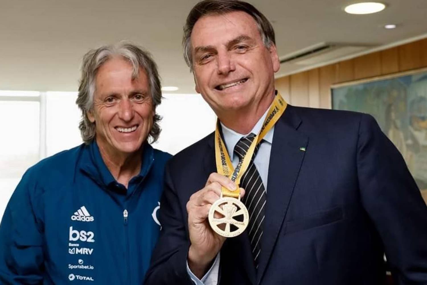 Jorge Jesus e Jair Bolsonaro