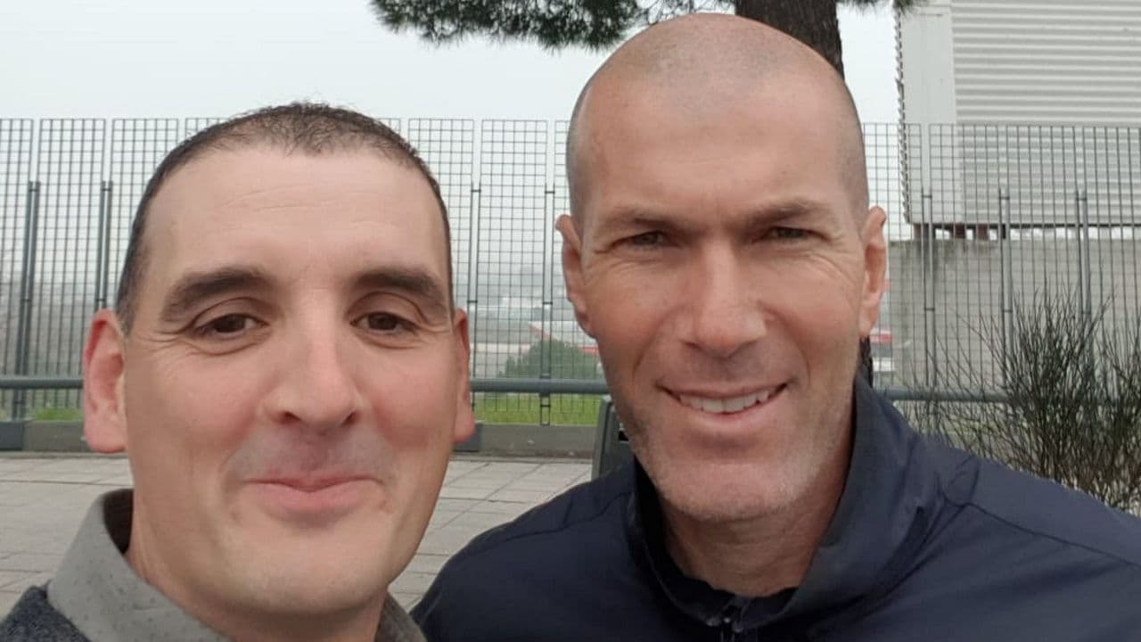 Zidane e Ignacio Férnandez depois do acidente
