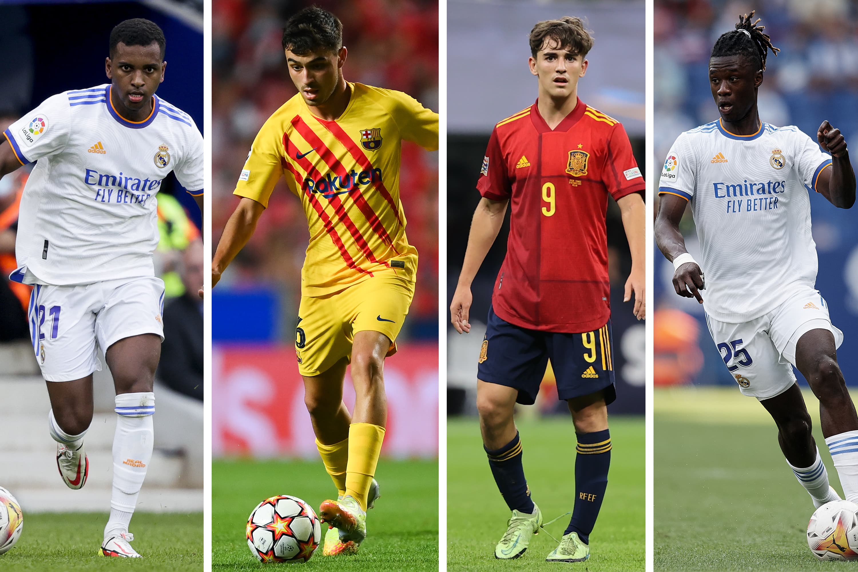 Rodrygo, Pedri, Gavi e Camavinga estão entre os 20 finalistas do Golden Boy -