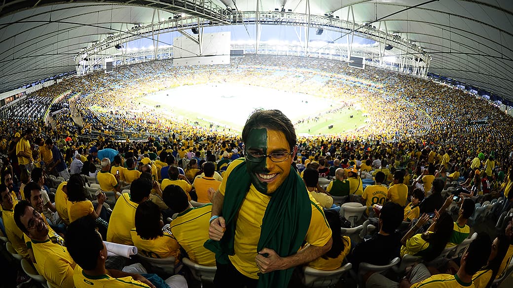 Cerimônia de encerramento antes da final da Copa das Confederações da partida de futebol entre Brasil e Espanha, no Estádio do Maracanã, no Rio de Janeiro
