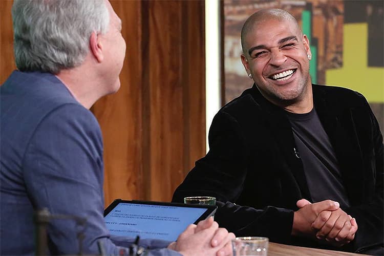 Adriano em conversa com Bial