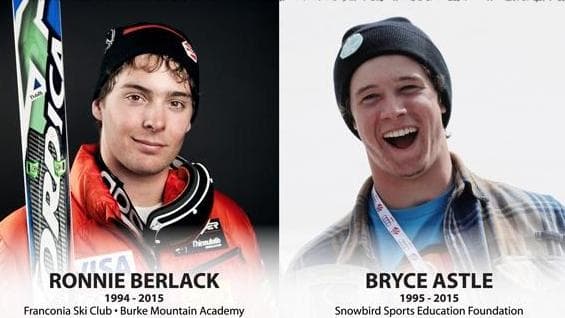 Ronnie Berlack e Bryce Astle foram surpreendidos por avalanche durante treino