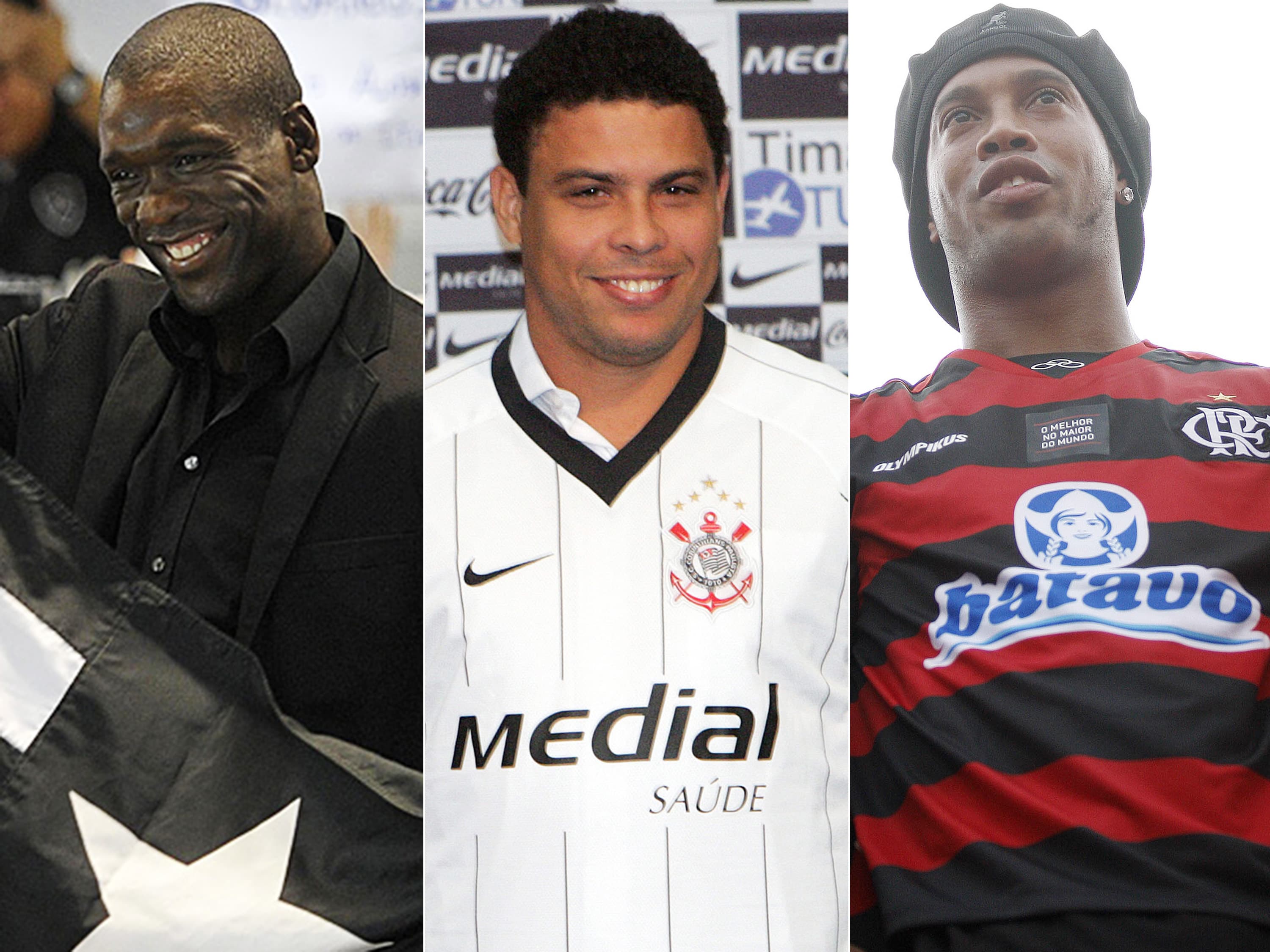 Seedorf, Ronaldo Fenômeno e Ronaldinho Gaúcho