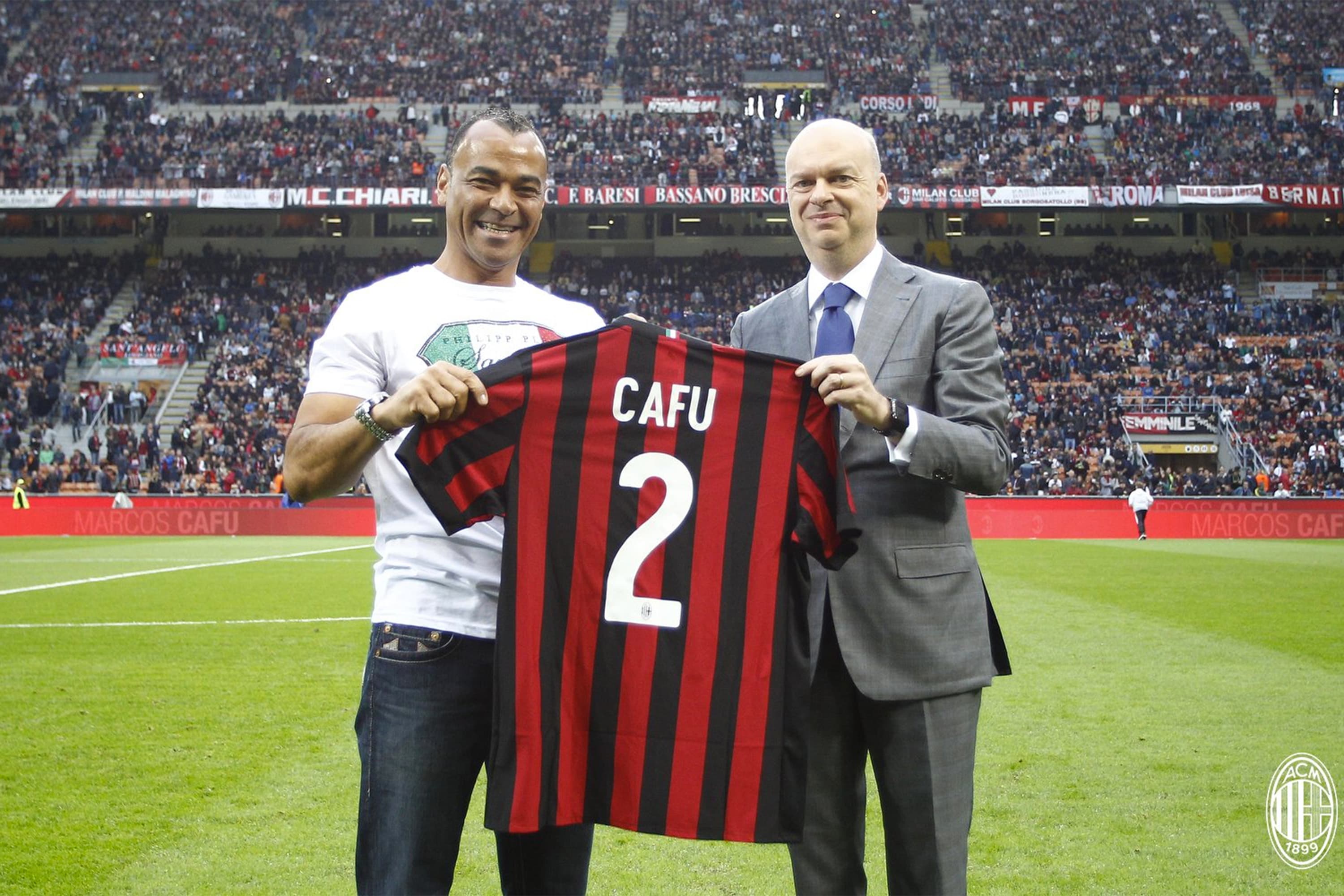 Cafu é homenageado no San Siro