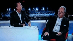 Cena da discussão entre Galvão Bueno e Renato Maurício Prado no 'Bem, Amigos'