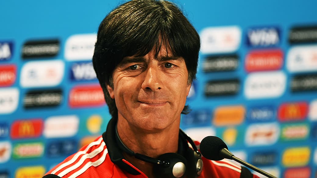 O técnico Joachim Löw, da Alemanha, durante coletiva de imprensa, em Belo Horizonte