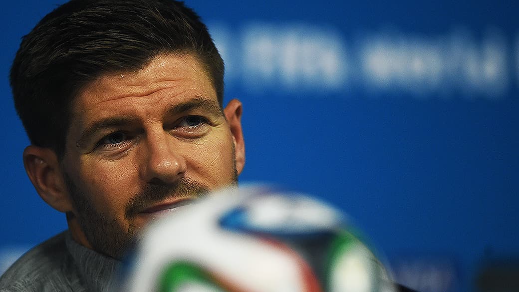 O capitão da seleção inglesa Steven Gerrard, em entrevista na véspera da partida contra a Uruguai, na Copa 2014 no Brasil