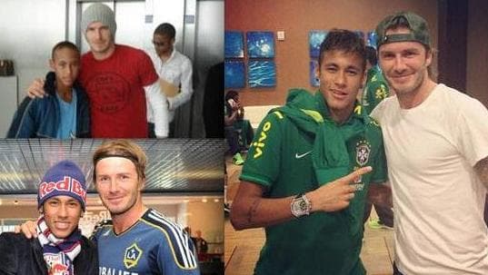 David Beckham posta montagem de encontros com Neymar