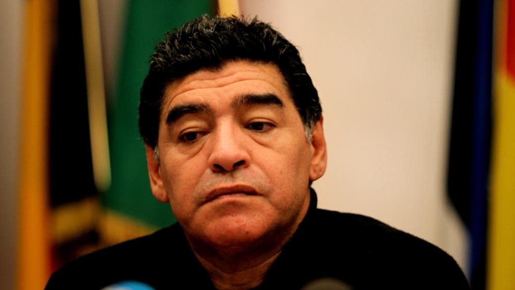 Maradona está no Brasil para comentar a Copa do Mundo para um canal venezuelano