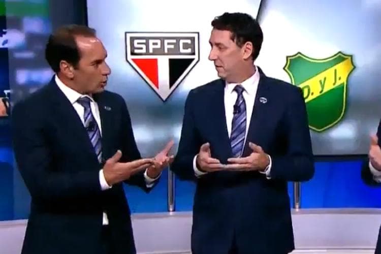 Edmundo e Paulo Vinícius Coelho discutem na Fox Sports