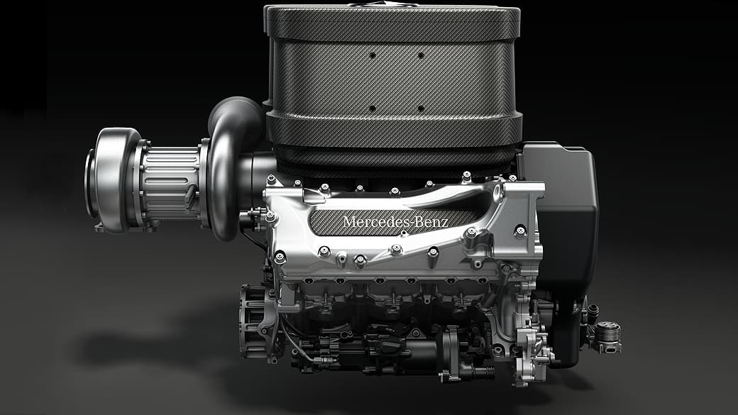 Motor 1.6 V6 turbo da Mercedes que será usado a partir da temporada de F1 do ano que vem