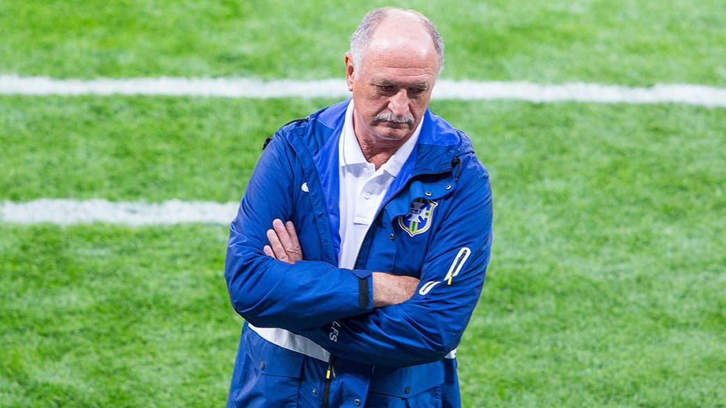 O técnico Luiz Felipe Scolari durante o jogo contra a Alemanha