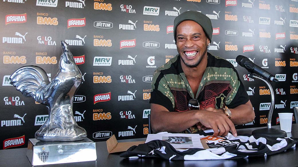 Ronaldinho Gaúcho em sua despedida do Atlético-MG
