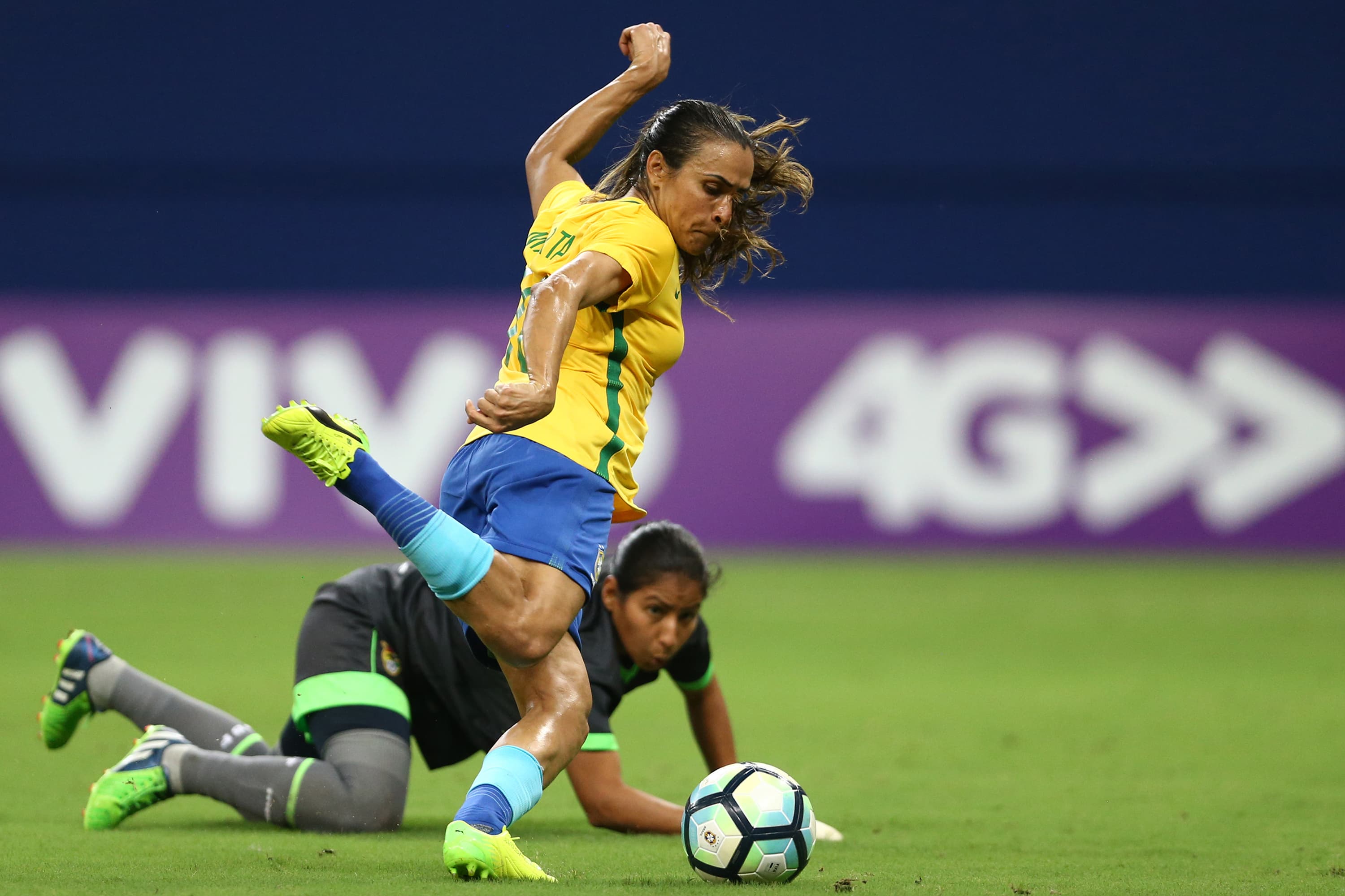 Marta durante amistoso Brasil x Bolívia em Manaus