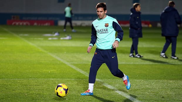 Lionel Messi voltou a treinar no Barcelona