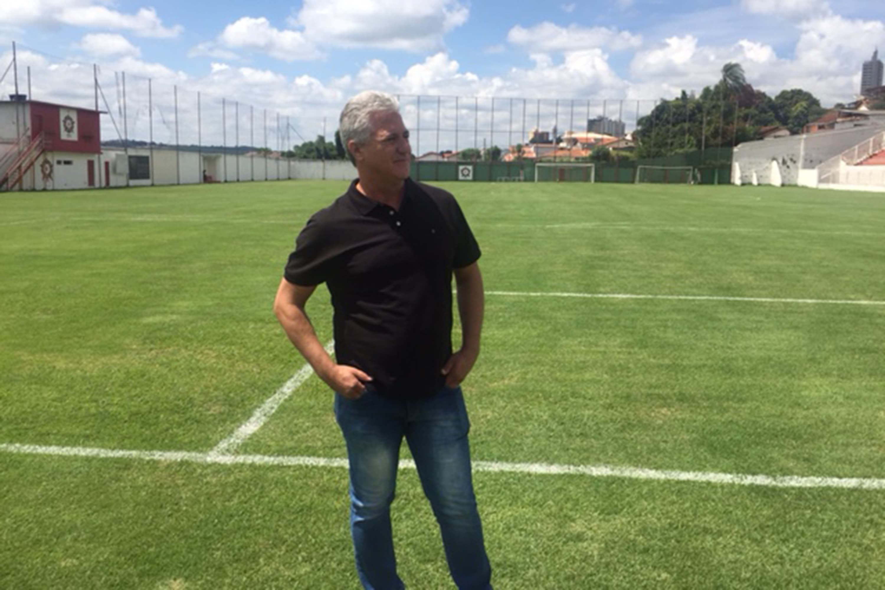 Rone à beira do campo do CT, que é bancado pela prefeitura de Varginha