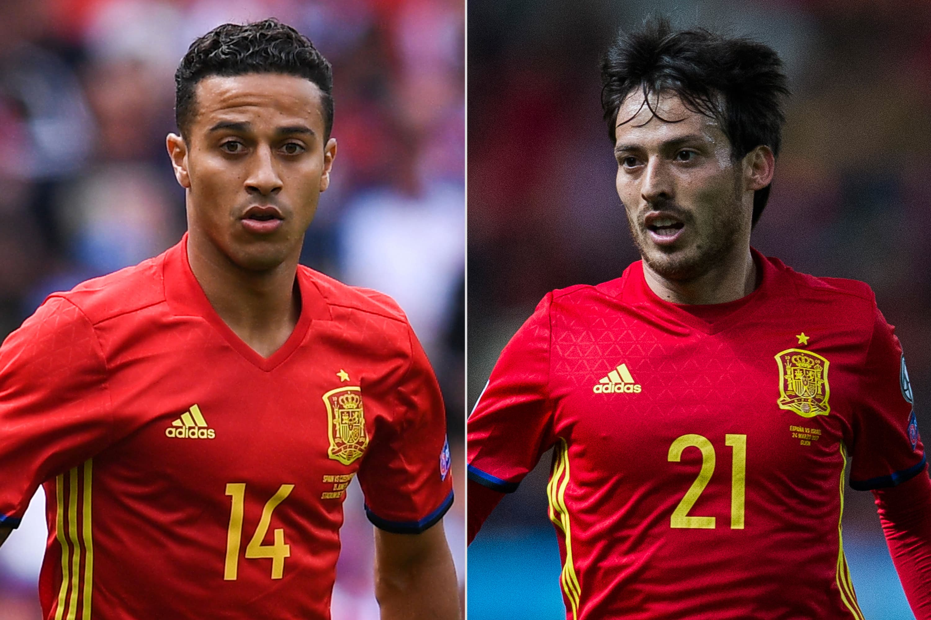 Thiago Alcântara e David Silva