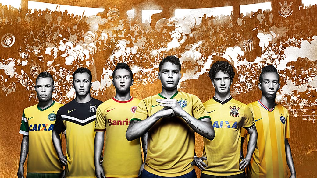 Nike divulga camisas de clubes brasileiros em homenagem à seleção brasileira