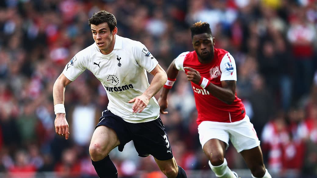 Gareth Bale, jogador do Tottenham, durante partida contra o Arsenal